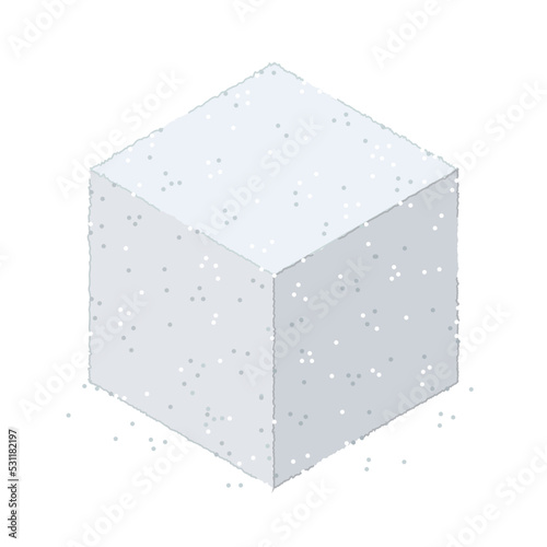 sugar cube flat icon vector illustration isolated on white background