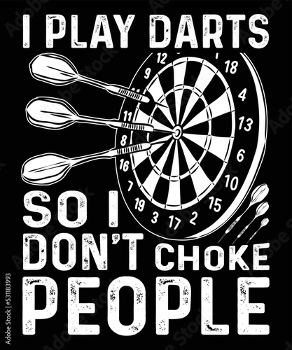 Dart aim target shooting graphic vector T-shirt design