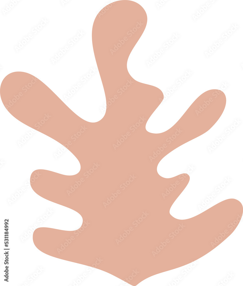 Abstract fauvism silhouette leaves plants shape Abstract fauvism silhouette leaves plants shape