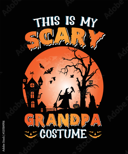 Halloween T-shirt Design, this is my scary costume.