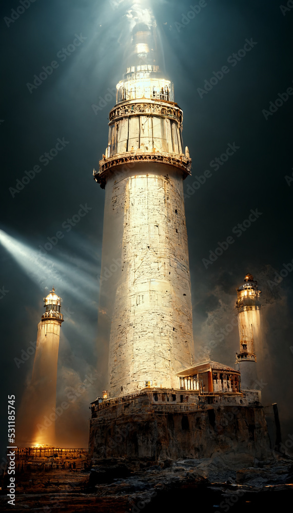 Obraz premium Lighthouse of Alexandria artistic rendition