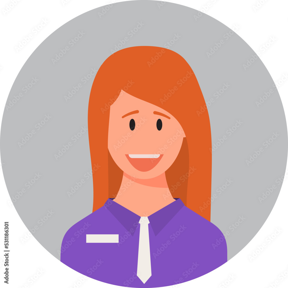 Avatar icon, girl flat style. Vector graphics eps 10. Avatar icon, girl flat style. Vector graphics eps 10.