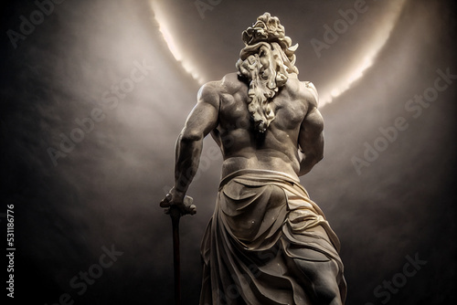  Statue of Zeus at Olympia artistic rendition