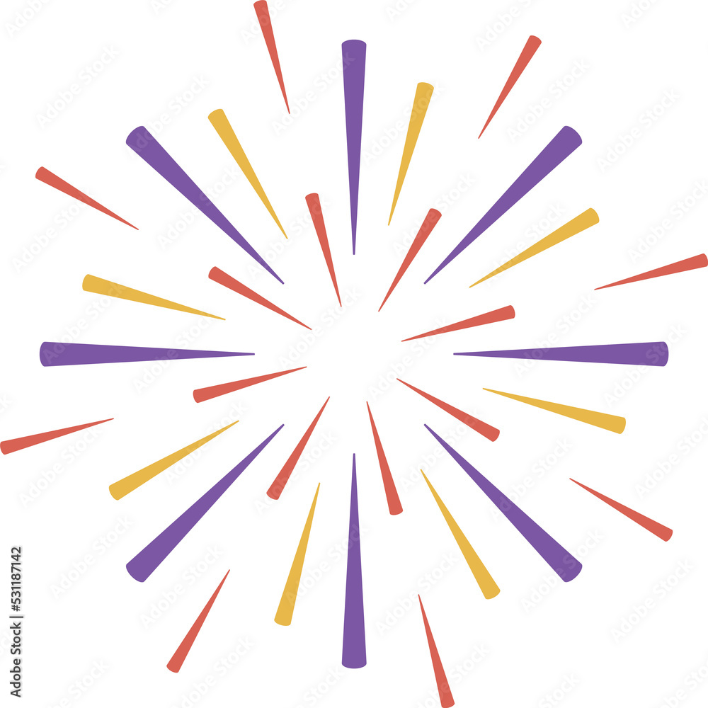 Abstract colorful burst pattern fireworks