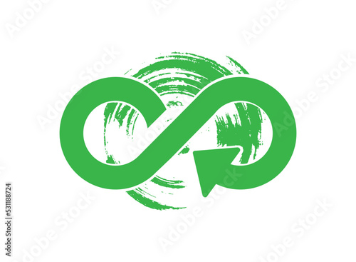 circular economy icons on white background	