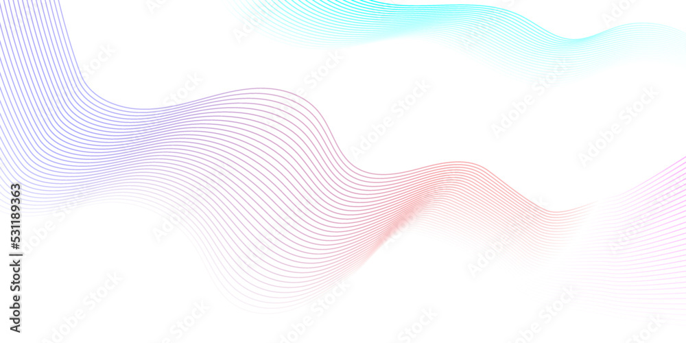 Abstract white and blue paper wave background. abstract white and blue rainbow wave curve lines banner background design. Vector illustration. Modern template abstract design flowing particles wave.