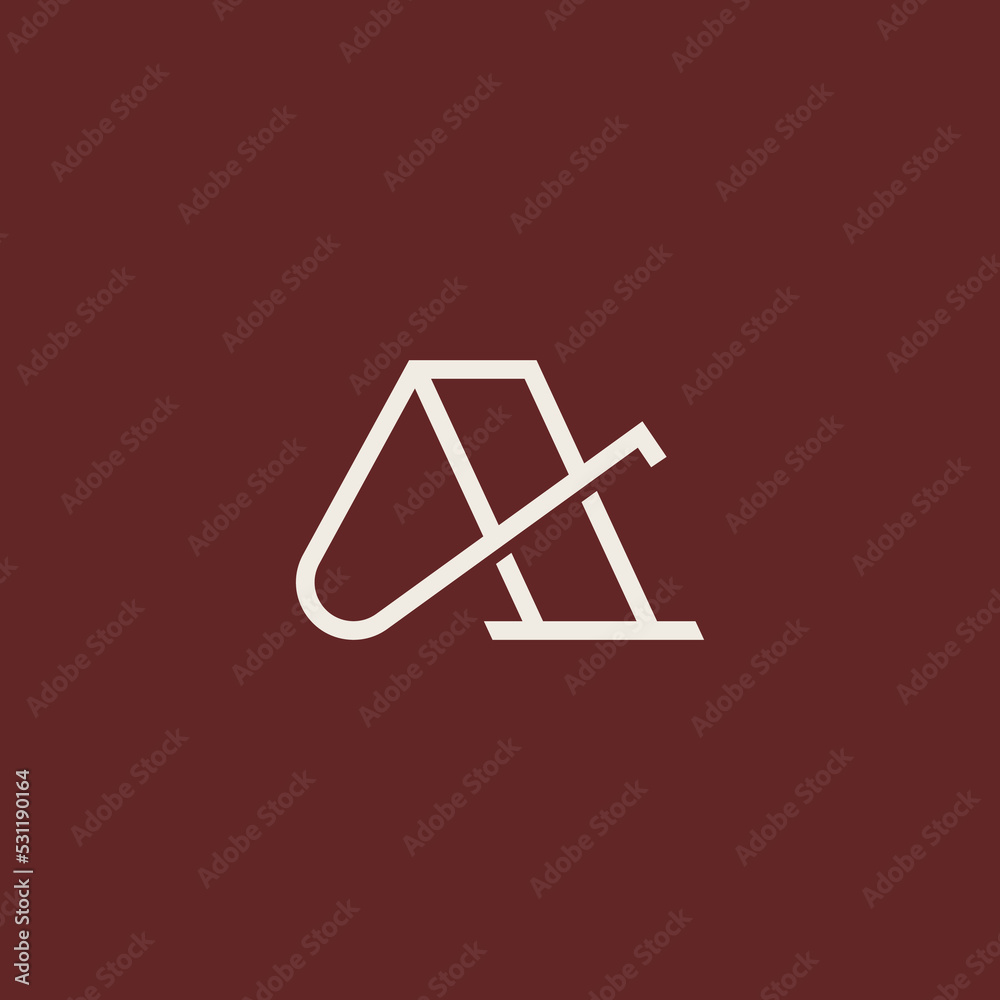 Initial based clean and minimal letter. A Monogram Logo Template. Elegant luxury alphabet vector design Initial based clean and minimal letter. A Monogram Logo Template. Elegant luxury alphabet vector design