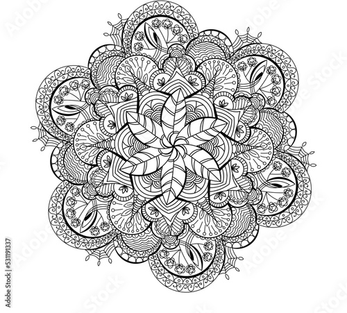 Regularly drawn black lines with different patterns