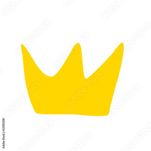 crown king icon hand drawn