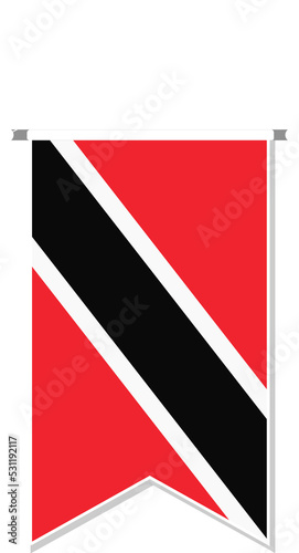 Trinidad and Tobago flag in soccer pennant.