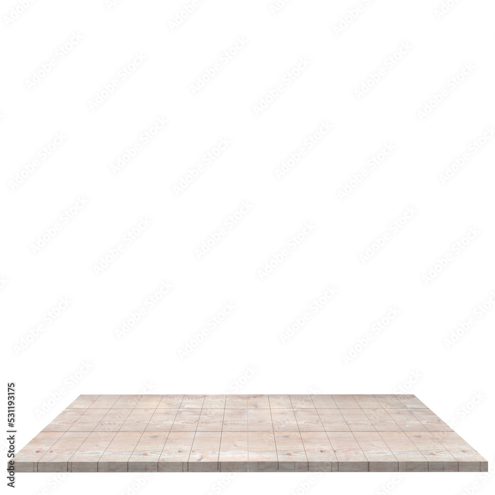 Wood board 3d render isolated