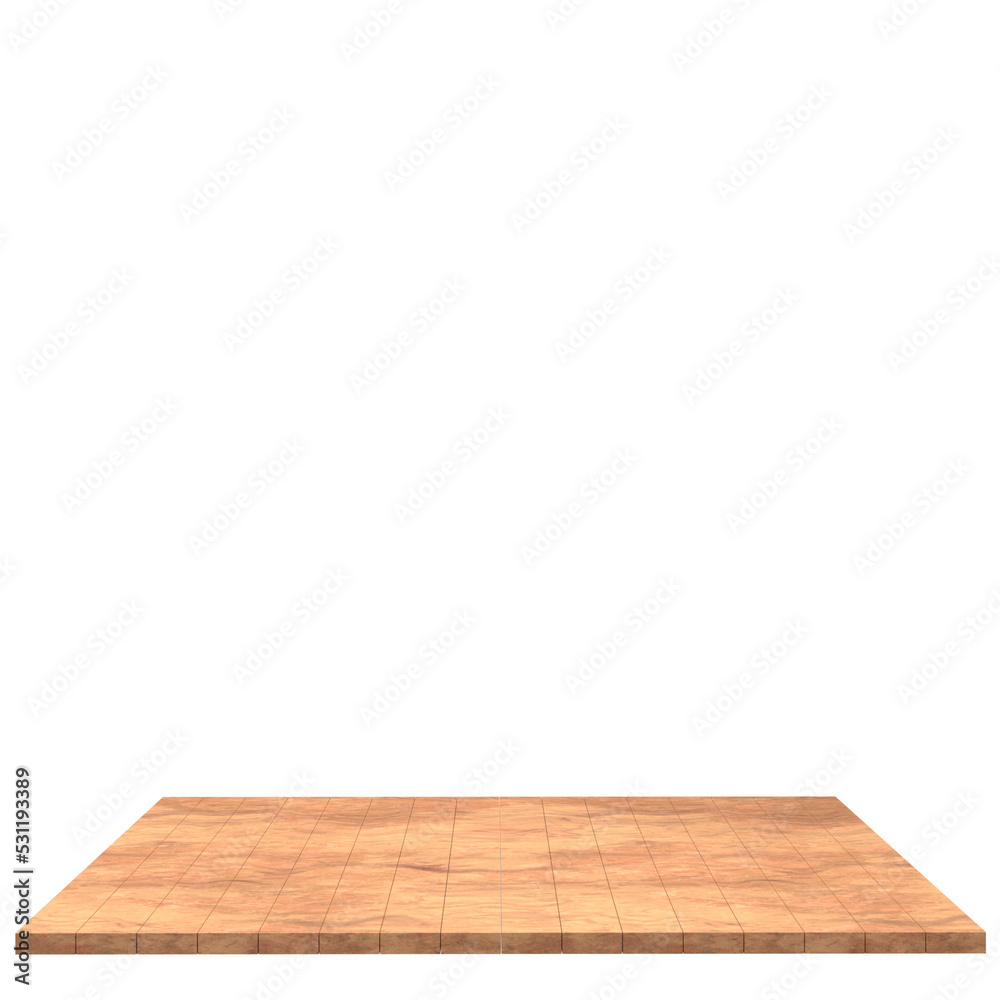 Wood board 3d render isolated Wood board 3d render isolated