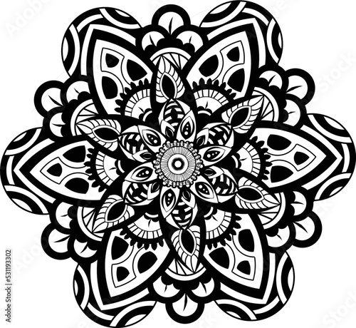 Regularly drawn black lines with different patterns