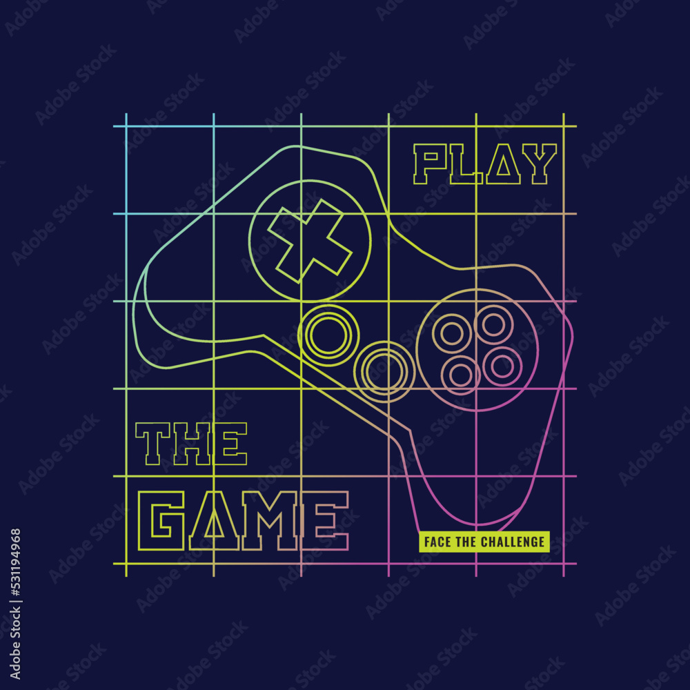 Game illustration typography. perfect for t shirt design