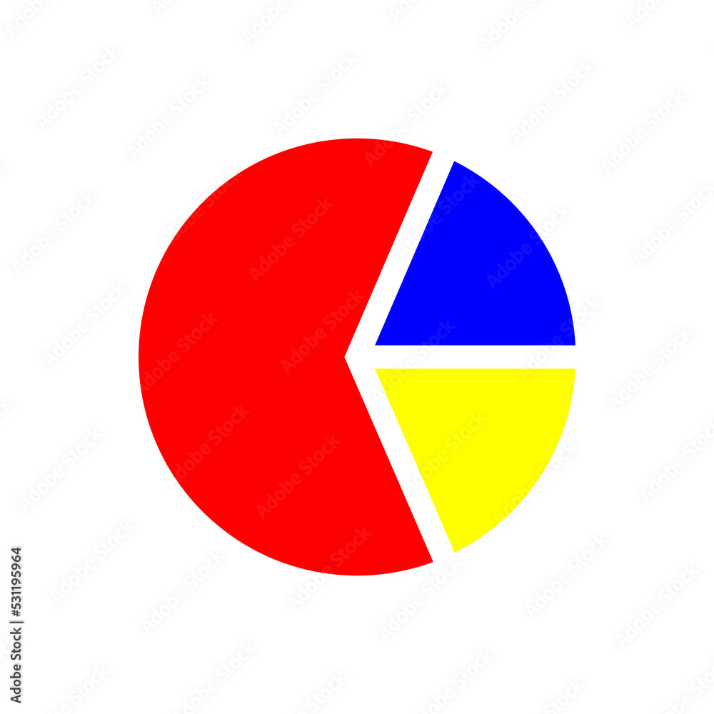 Fototapeta premium Pie chard icon vector