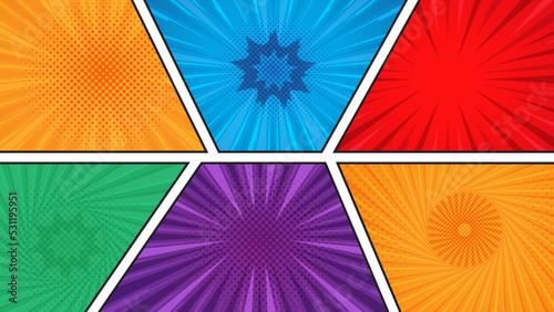 Abstract Comic Style Background Design