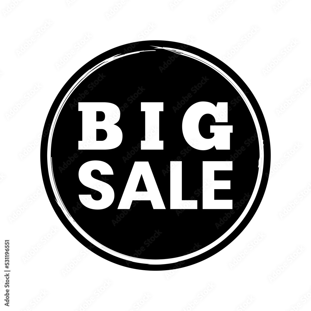 Big sale label sticker for product announcement. Big sale label sticker for product announcement.