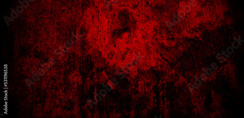 Scary elements.Black abstract texture for background.Aesthetic.Black and red grunge texture. Scary red black background © Adam