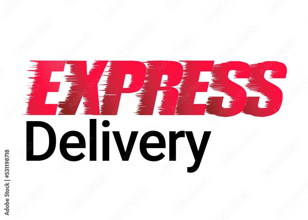 Express delivery text.Express delivery label Express delivery text.Express delivery label