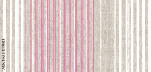 seamless french country side stripe structure fabric textures striped background. Batik dye style rustic woven coastal cottage home textile decoration, digital print or weaving design 