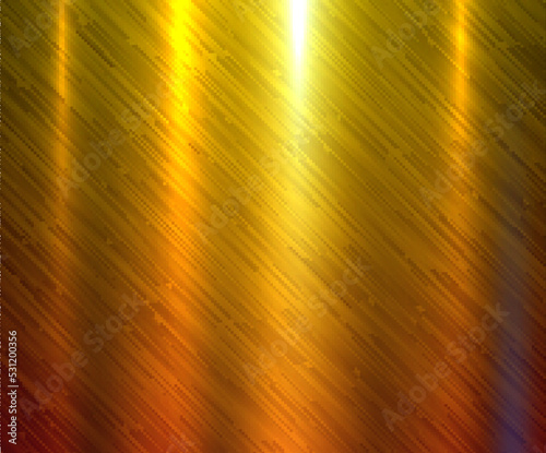 Metal gold texture background, brushed metallic texture plate pattern, golden vector illustration.