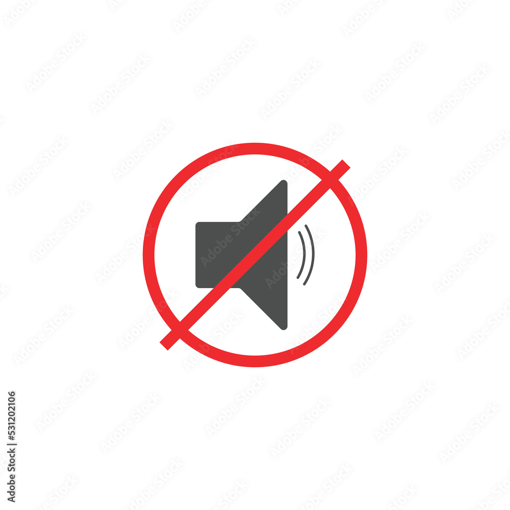 Speaker sound mute icon symbol illustration Speaker sound mute icon symbol illustration