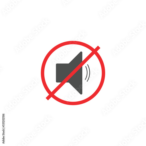 Speaker sound mute icon symbol illustration