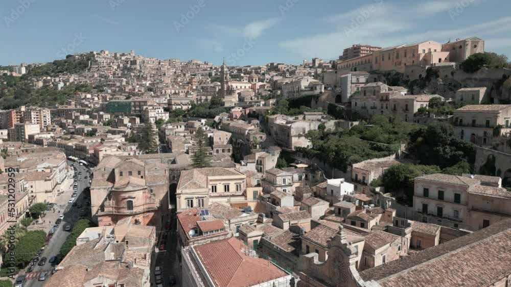 descending reveal of Church or Saint Peter in Modica Sicily descending reveal of Church or Saint Peter in Modica Sicily