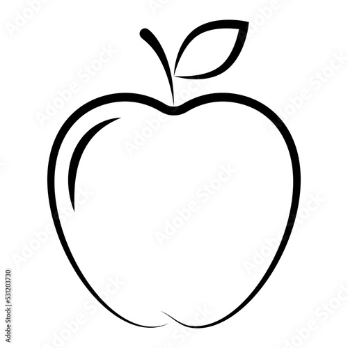 Apple icon, vector isolated illustration.