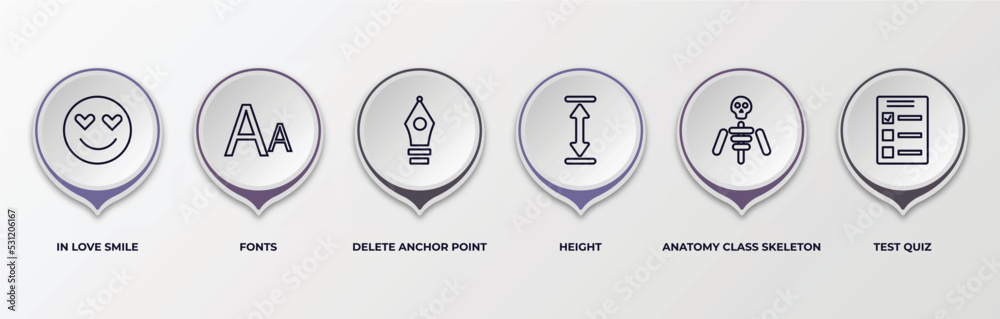 infographic template with outline icons. infographic for user interface ...