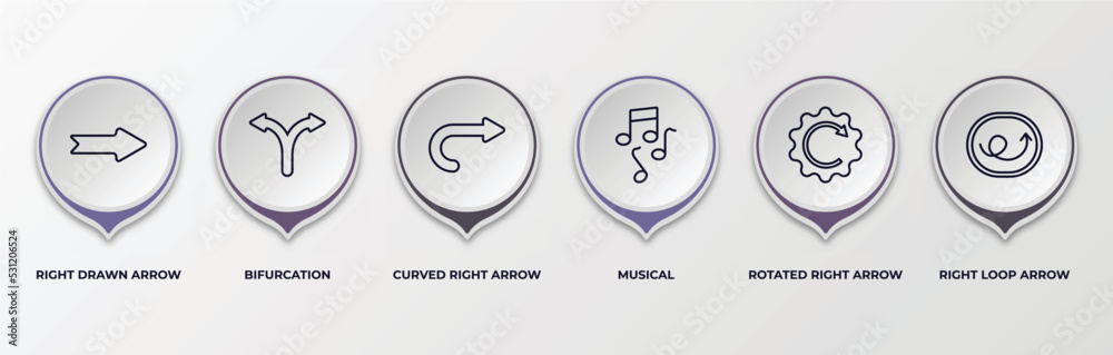 infographic template with outline icons. infographic for user interface ...