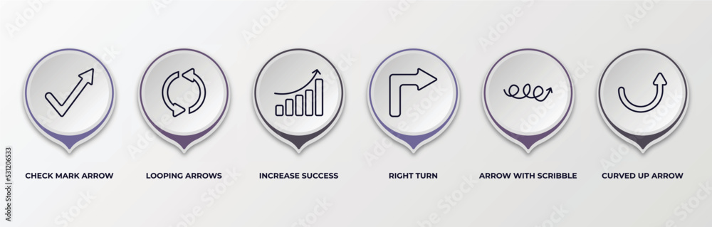 infographic template with outline icons. infographic for user interface ...