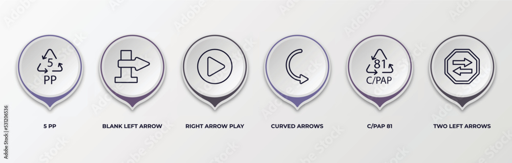 infographic template with outline icons. infographic for user interface ...