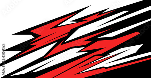 Side body graphic sticker. Abstract racing design concept. Car decal wrap design for motorcycle, boat,  truck, car, boat and more. Vector eps 10.