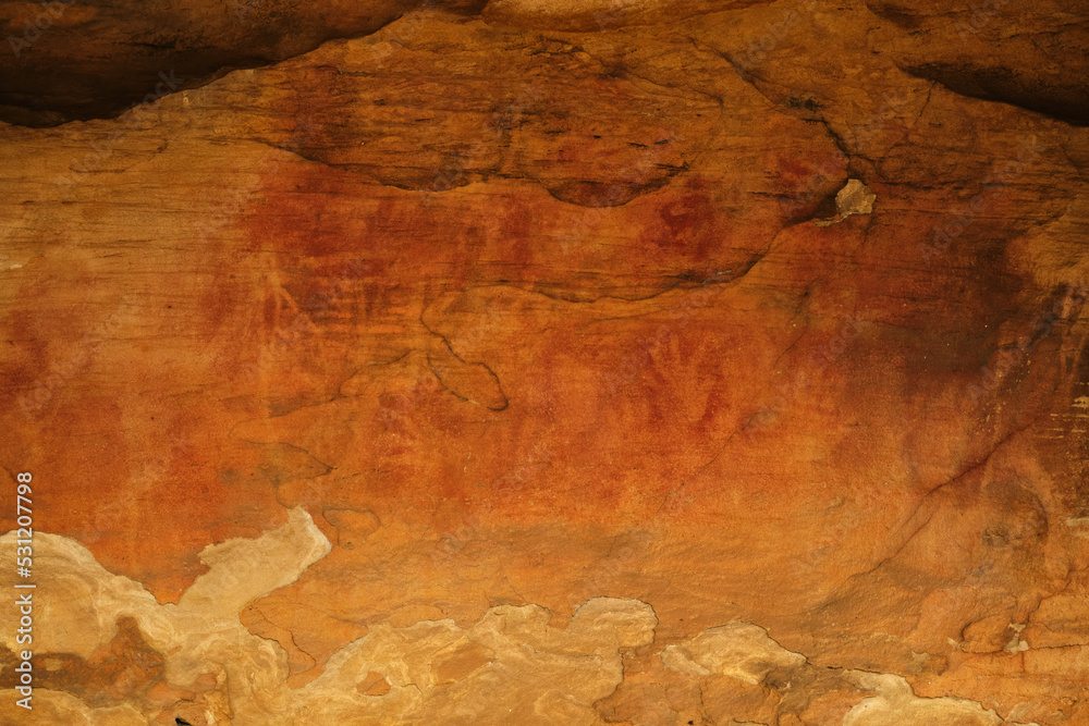 Australian Aboriginal Cave and Wall Paintings taken in the Central Coast, New South Wales, Australia