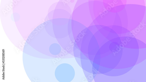 Illustration of multicolored translucent circles on a white background