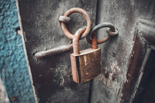 old rusty lock