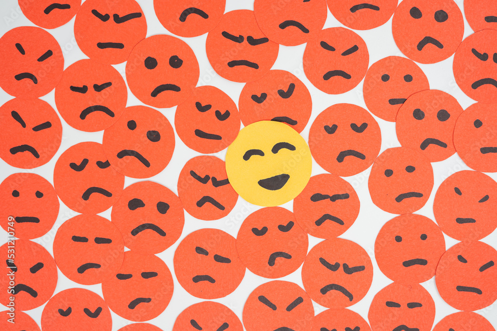 Concept For A Positive Attitude Made With Round Shaped Papers Looking concept-for-a-positive-attitude-made-with-round-shaped-papers-looking