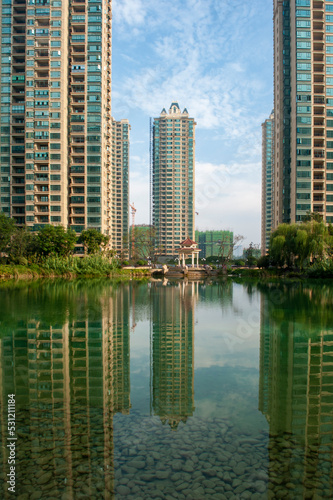 China s high-grade residential community  modern high-rise residential buildings.