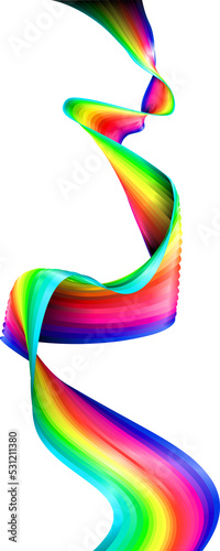 Rainbow Color Ribbon Backgr...