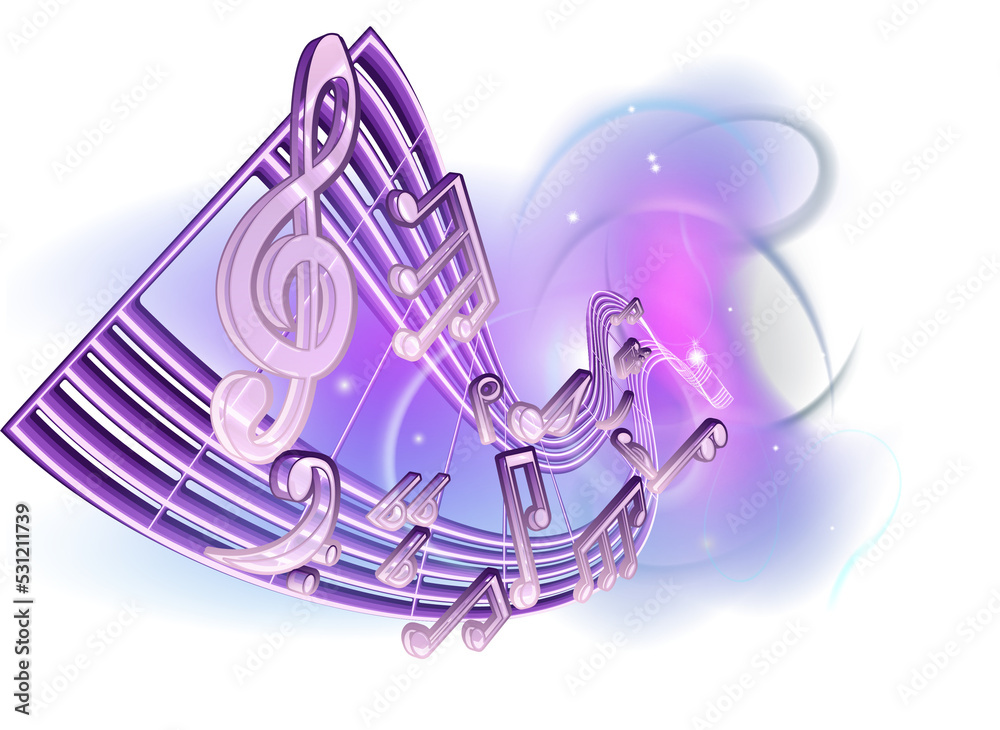 Music Notes Musical Background Music Notes Musical Background