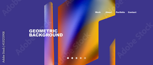 Landing page background template. Abstract geometric shapes composition. Vector illustration for wallpaper, banner, background