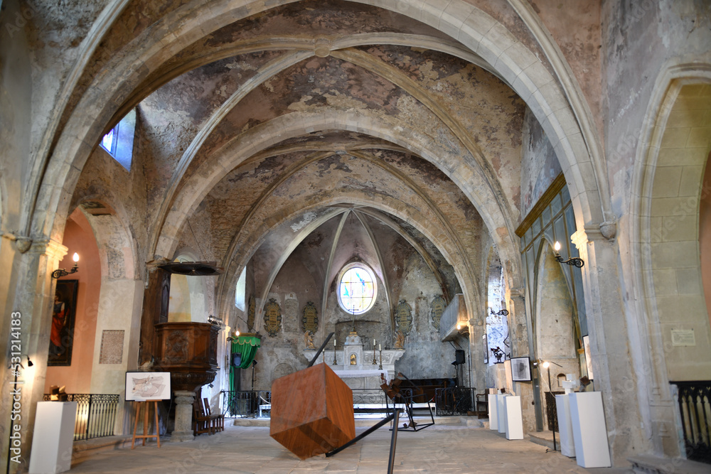 Interior of the ancient church cathedral sainte marie de l'assomption