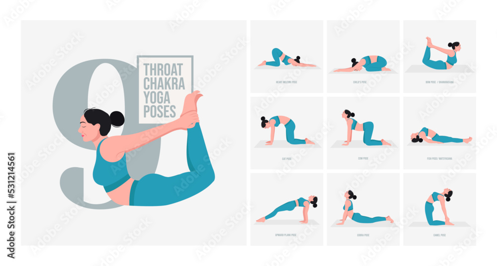Premium Vector  Root chakra yoga poses young woman practicing yoga pose