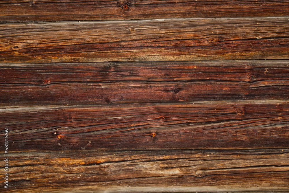 Fototapeta premium the wall of a log house