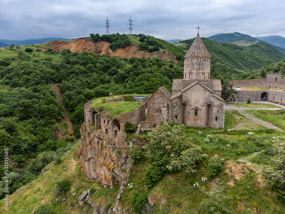 Armenian Apostolic Tatev monastery built at 9th-century.
