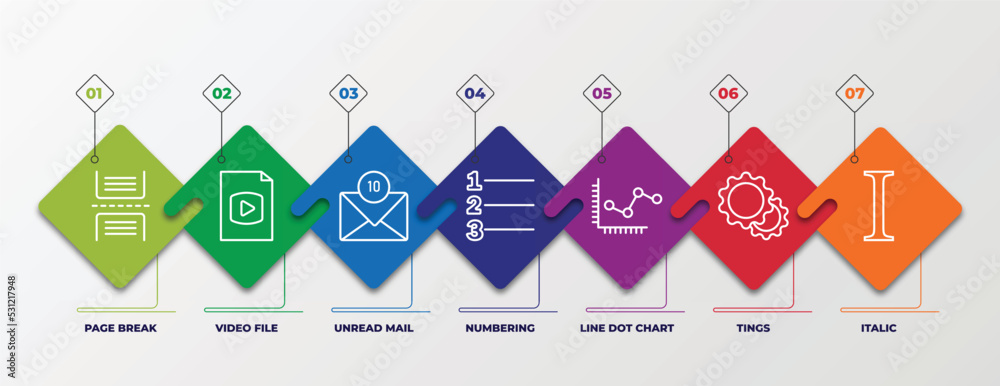infographic template with linear icons. infographic for user interface ...