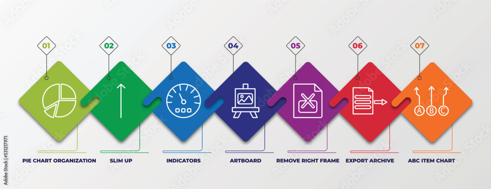 infographic template with linear icons. infographic for user interface ...
