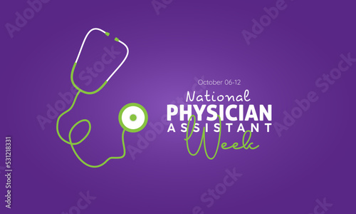 Vector illustration design concept of national physician assistant week observed on october 6-12