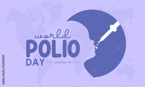 Vector illustration design concept of world polio day observed on october 24